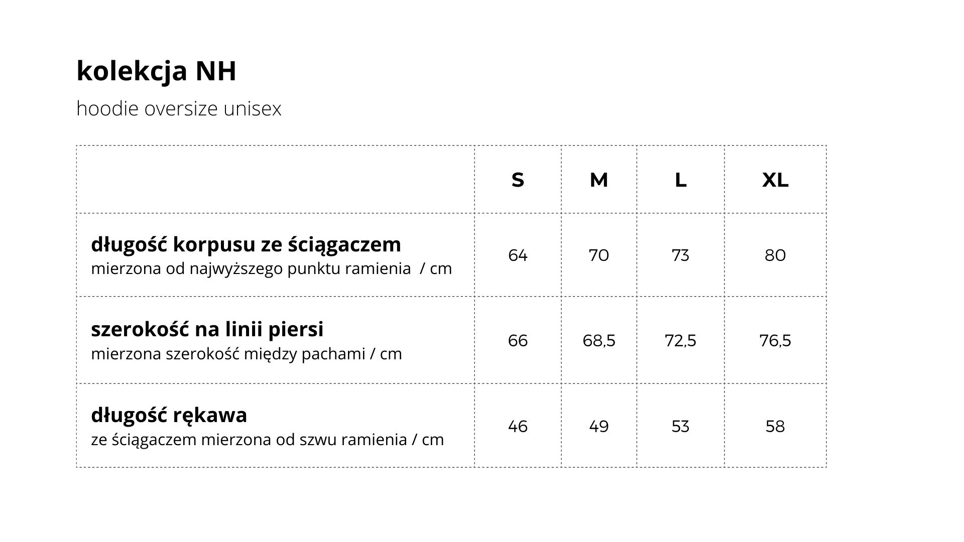 Tabela rozmiarów